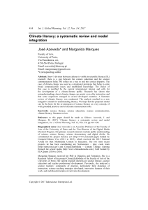 A Systematic Review and Model of Climate Literacy