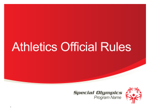 Athletics Official Rules: Track, Field, and Skiing