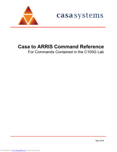 Casa c100g Command reference manual