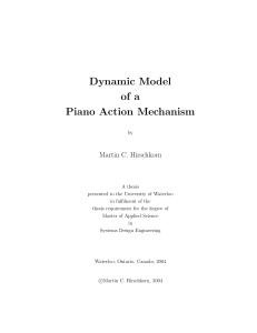 Dynamic Model of Piano Action