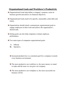 Organizational Goals and Workforce