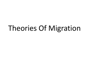 Theories Of Migration
