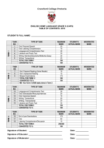 GRADE 8 CONTENTS PAGE 2016