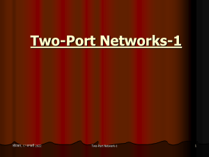 Two port networks