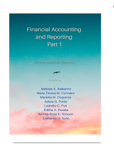 IM in ACCO 20033 Financial Accounting and Reporting Part 1  1 