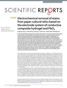 Electrochemical removal of stains from paper cultu
