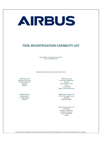airbus tool capability list 2020