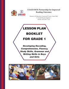 lesson plan booklet for grade 1 complete
