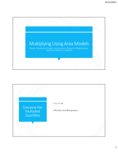 Multiplying with Area Models: Distributive Property