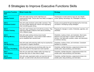 Executive Function Skills Strategies
