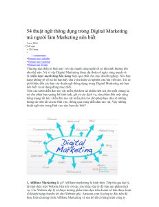 54 thuật ngữ thông dụng trong Digital Marketing mà người làm Marketin