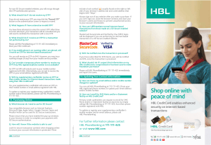 HBL CC 3D secure flyer
