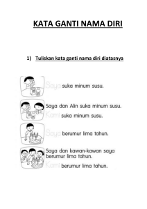 Lembar Kerja Kata Ganti dan Kata Kerja Bahasa Indonesia