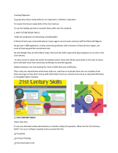 21st Century Education- Critical Collaboration and Logical Thinking