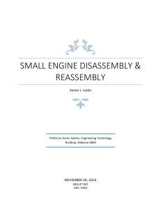 Small Engine Disassembly and Reassembly