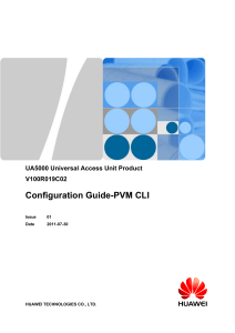 UA5000 Configuration Guide-PVM CLI(V100R019C02 01)