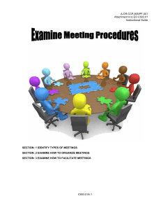 EXAMINE MEETING PROCEDURES