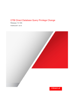 R13.19A OTBI Direct Database Query Change