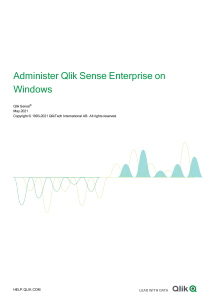 Administer Qlik Sense Enterprise on Windows