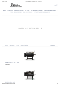 Quality Green Mountain Grills in UK - The Grill Pit