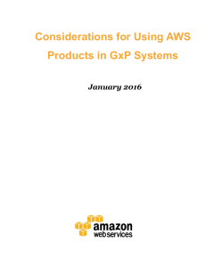 Using AWS in GxP Systems