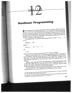 Nonlinear Programming: Textbook Introduction