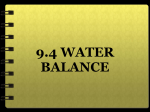 9.4 Water balance