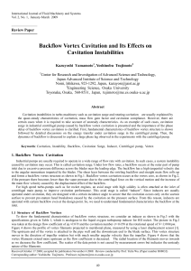 Backflow Vortex Cavitation and Its Effects on Cavitation Instabilities
