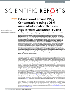 PM2.5 Estimation with DEM-Assisted Diffusion Algorithm