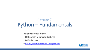 Python Fundamentals: An Introduction to Programming