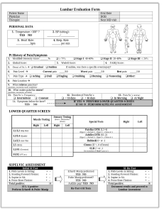 Lumbar Evaluation Form