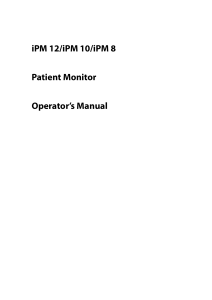 iPM Patient Monitor Operator's Manual