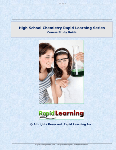 High School Chemistry Study Guide: Rapid Learning Series