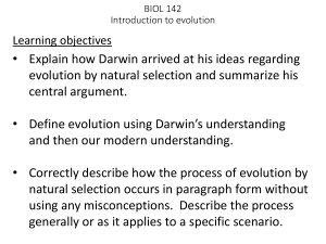 Intro to evolution