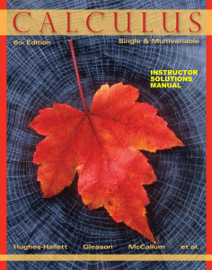 Calculus Single Multivariable 6th Edition Solutions Manual by Deborah Hughes Hallett