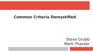 common criteria demystified
