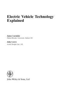 James Larminie, John Lowry - Electric Vehicle Technology Explained (2003, J. Wiley) - libgen.lc