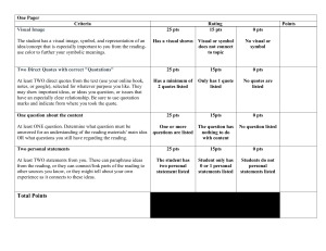 One Pager Rubric 2020