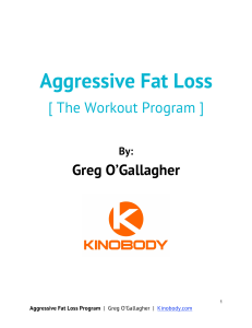 Aggressive Fat Loss The Workout Program