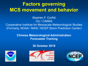 Factors governing MCS motion and their predominant weather hazards