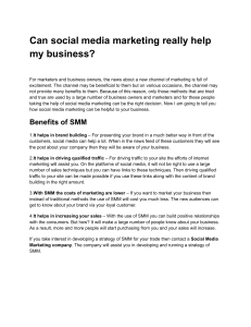 Can social media marketing really help my business