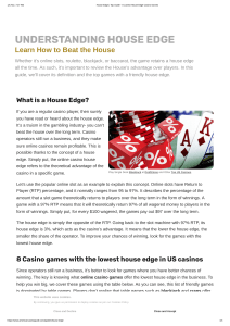 House Edge   Top Guide - 8 Lowest House Edge Casino Games