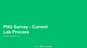 Current Lab Process PHU Survey Summary Results