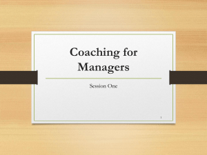 Coaching for Managers