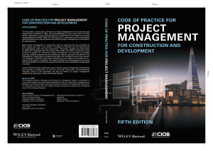 Code of Practice for Project Management for Construction and Development Fifth Edition