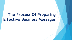 The Process Of Preparing Effective Business Message