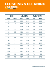 068 Flushing Chemical Cleaning Velocity Table PDF