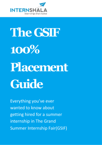 GSIF Internship Placement Guide