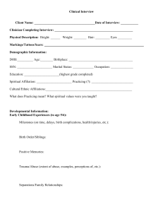 Clinical Interview Form