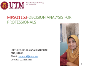 3 Introduction to Decision Analysis-Multistage Decision Problems